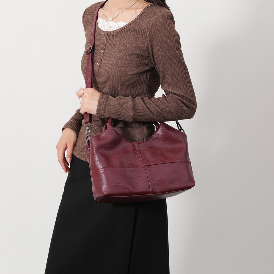 Damen Handtasche aus weichem PU-Leder – Stilvolle Umhängetasche & Crossbody-Schultertasche für Damen