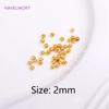 1.5mm/2mm Tubular Crimp Bead 18K Gold Plated 2mm/2.5mm Crimp Beads For Jewelry Making,DIY Jewelry Fittings Accessories