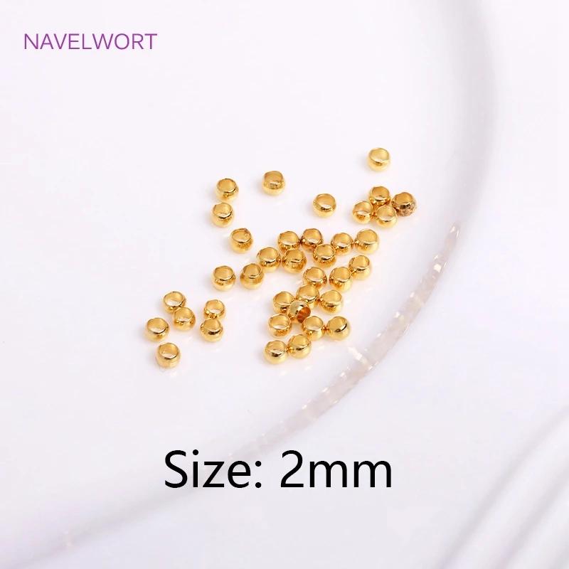 1.5mm/2mm Tubular Crimp Bead 18K Gold Plated 2mm/2.5mm Crimp Beads For Jewelry Making,DIY Jewelry Fittings Accessories