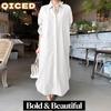 Fashion Spring Autumn Solid Color Print POLO Neck Long Sleeve Casual Dresses