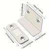 1-Pack L-Shaped Magnetic Door Catch, No-Drill with Adhesive for Cabinet Sliding Doors, Invisible Design, Corrosion-Resistant