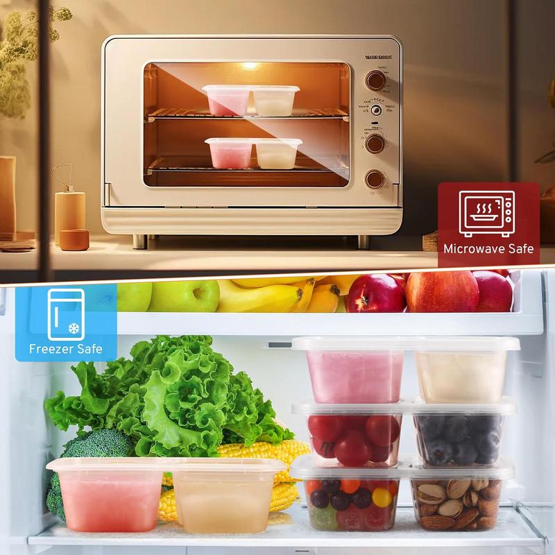 Reusable Snack Containers Sauce Cups Compartment Container Compact Travel Food Storage Box For Friends Adults Family Gatherings