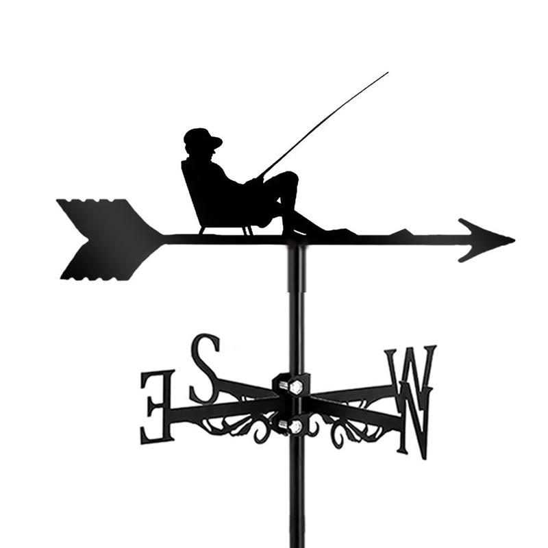 Outdoor Garden Iron Art Weather Vane Ornament - Cross-Country Craft