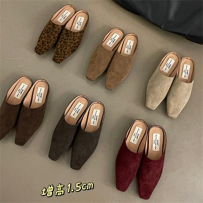 Moda Bailamos Outono Bico Redondo Chinelos Femininos Nova Marca Rasteirinhas Casuais Femininas Sem Cadarço Sapatos Planos Macios Slides de Vestido Mujer
