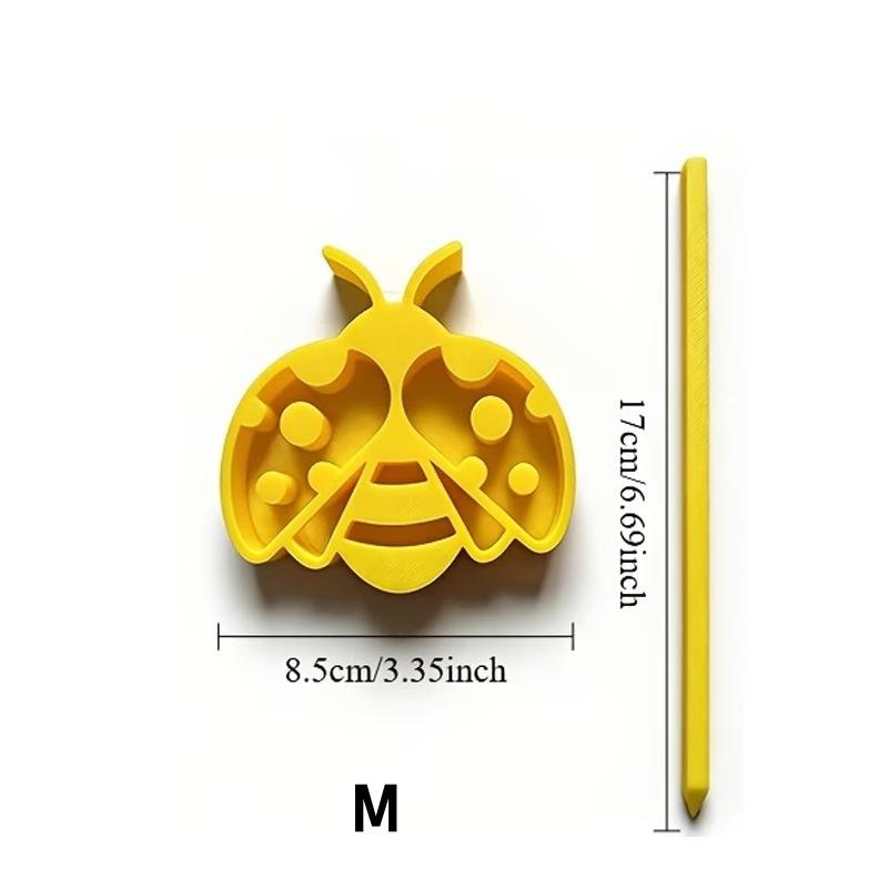 Creative Bee Water Feeder Garden Ground Plug Portable Outdoor Bee Drinking Device Cute Bee Shape Yard Lawn Landscape Decoration