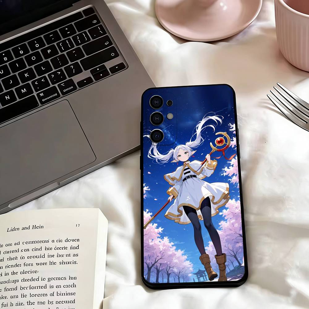Frieren Beyond Journey's End Phone Case For Samsung S25,S24,S21,S22,S23,S30,Ultra,S20,Plus,Fe,Soft Silicone Black Cover