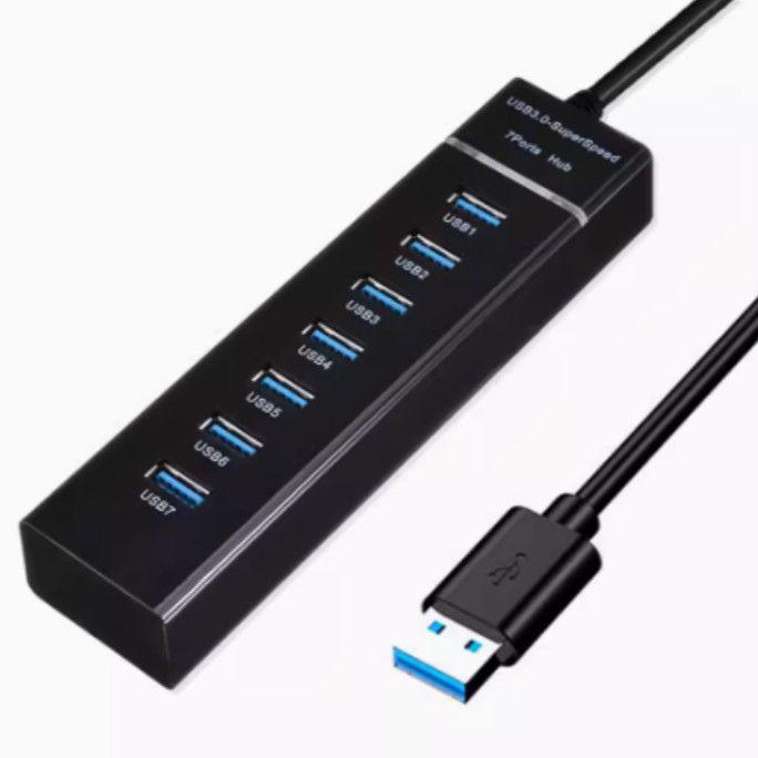 High-Speed USB 3.0 Multi-Port Hub with Vertical Extension for Laptops & Desktops