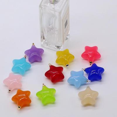 Gelee Snoepkleur Ster Hanger - Vijfpuntig DIY Accessoire