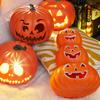 34cm Halloween Pumpkin Led Lamp Creative Lantern Decoration Flashing Ghost Festival Halloween Tabletop Decorations Garden Decor