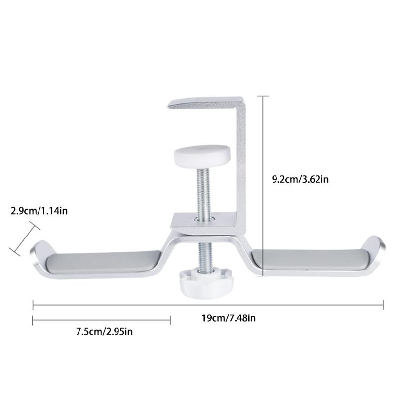Headset Mount Stand HeadPhone Holder Solid Mounting Supporting Bar for Most Headphone Size Solid Material Frame