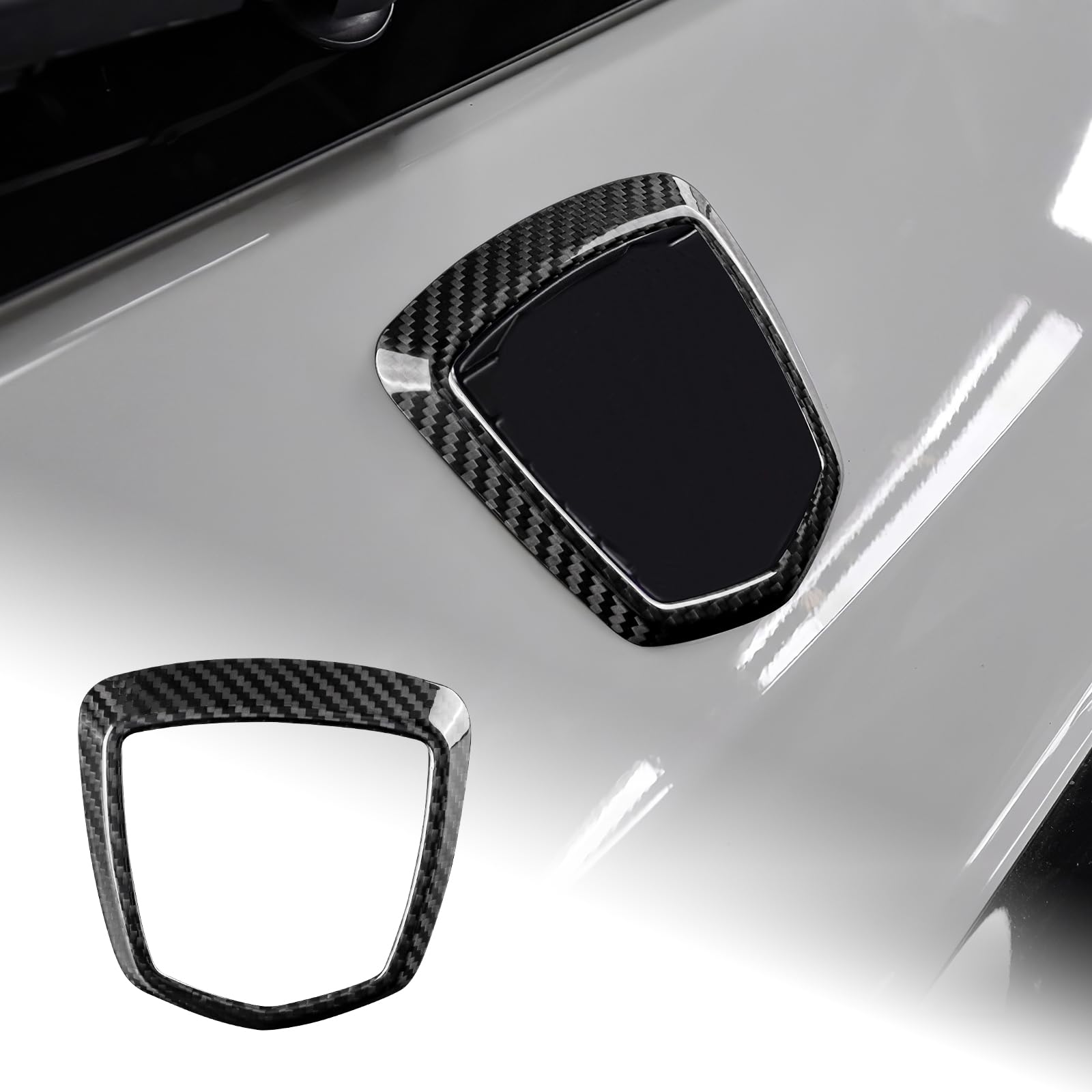 

Аксессуары AIRSPEED Твердое углеволокно Внешние Заказные детали Накладка-рамка с логотипом автомобиля Наклейка Крутая чёрный