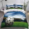 10% Polyester Beding Set Home Textile House De Couete Fotbal Soft Duvet Cover Sets for Boy Quen Ful Twin Single Sized Dimensions Bedrom