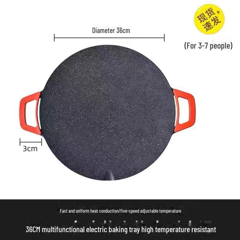 Korean Electric BBQ Grill: Outdoor/Indoor Non-Stick Multi-Function Cooking Tray for Students & Home Use