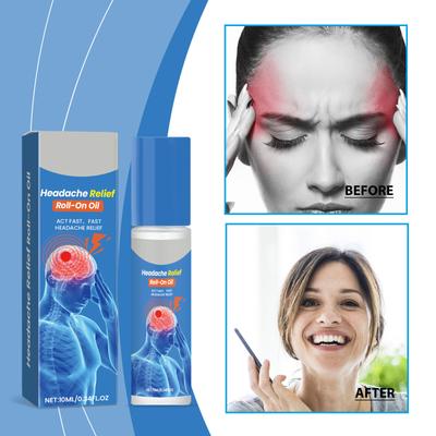 Kopfschmerzreduzierendes Roll-on-Öl Sinusitis Dysmenorrhö Übelkeit Pflanzliche Flüssigkeit zur Entspannung von Spannungen und zur Reduzierung von Stress.10ML