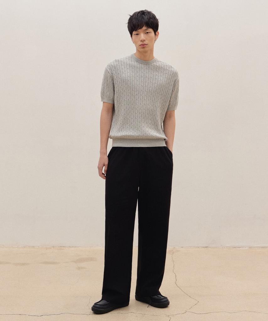 AGOD Wide Banding Slacks [Black]