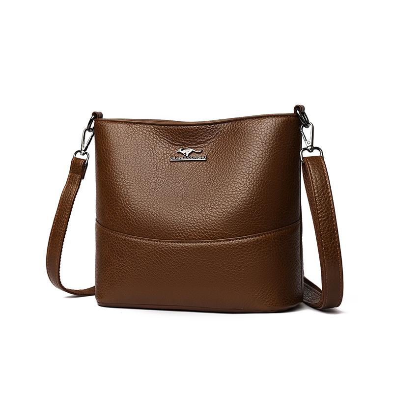 Multi Functional Casual Crossbody Bag PU Soft Leather Retro Crossbody Bag Women's Shoulder Bag Simple Casual Bag