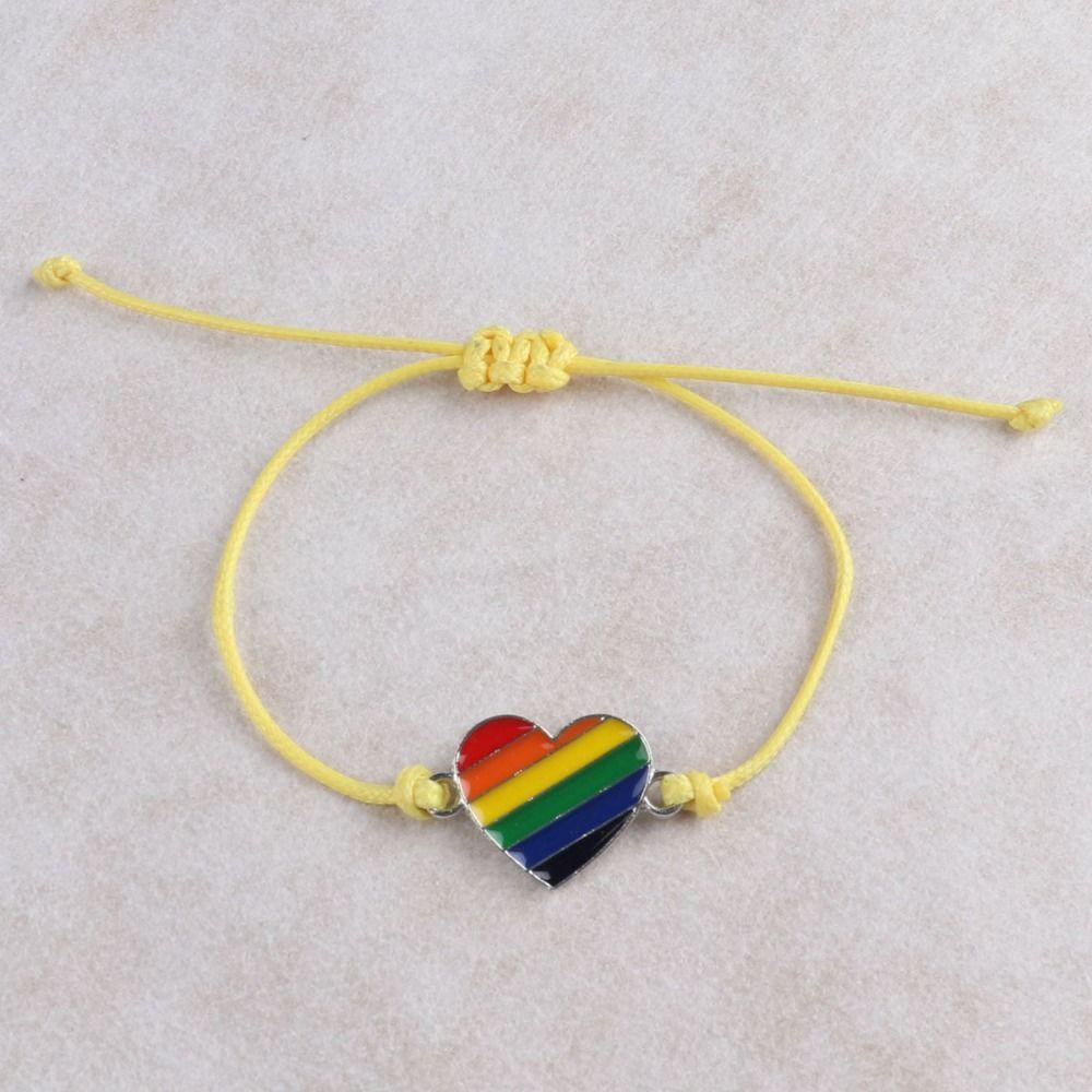 6Pcs Boho Couple Prided Bracelet Colorful Friendship Braided Rope  Pride Month