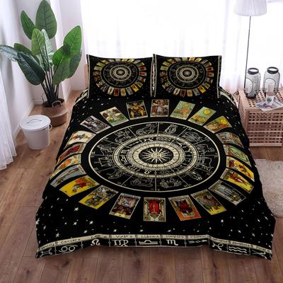 Ensemble de Literie Imprimé Carte des Étoiles Mode Bleu Roi Reine Double Complet Jumeau Simple Housse de Couette Taie d'Oreiller Ensembles de Linge de Lit