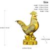Aris & Juno Brass Rooster Feng Shui Statue – Chinese Wealth & Good Luck Figurine for Entryway, Home Office Desk or Shelf Decor, Gift for Boss,