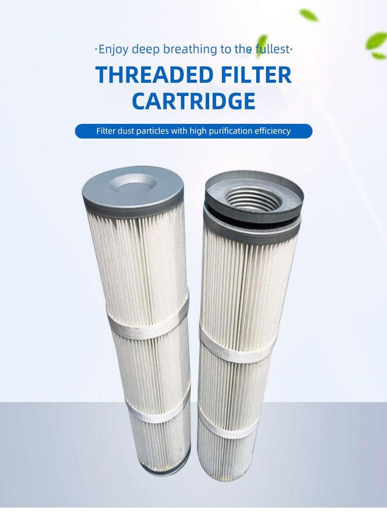In-Stock Threaded Dust Removal Filter Cartridge for Welding Fume Purification