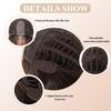 Brown Highlights Synthetic Wigs Hairline Lace Frontal Wave Layered Wigs for Women Ladies Daily Use Natural Wigs Heat Resistant