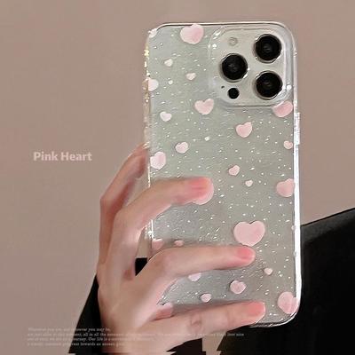 Kreative rosa Herz-Hülle für iPhone 17 iPhone 17 Pro Max