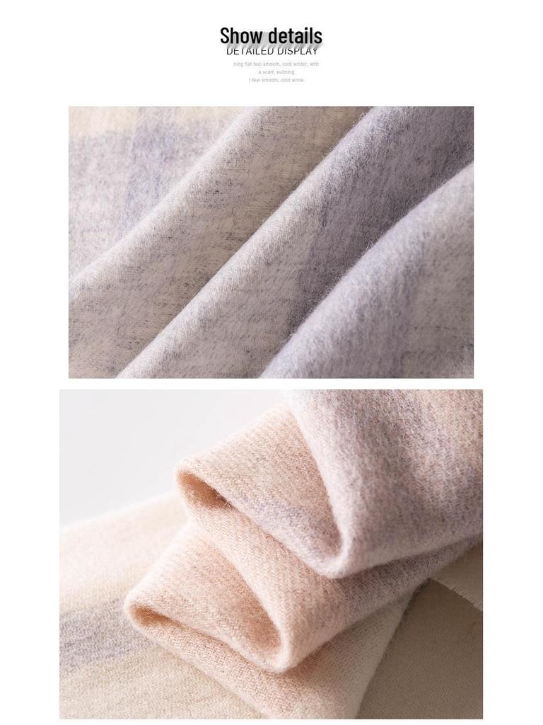 Elegant 100% Wool Tassel Scarf: Stylish Neck Warmer & Sunshade