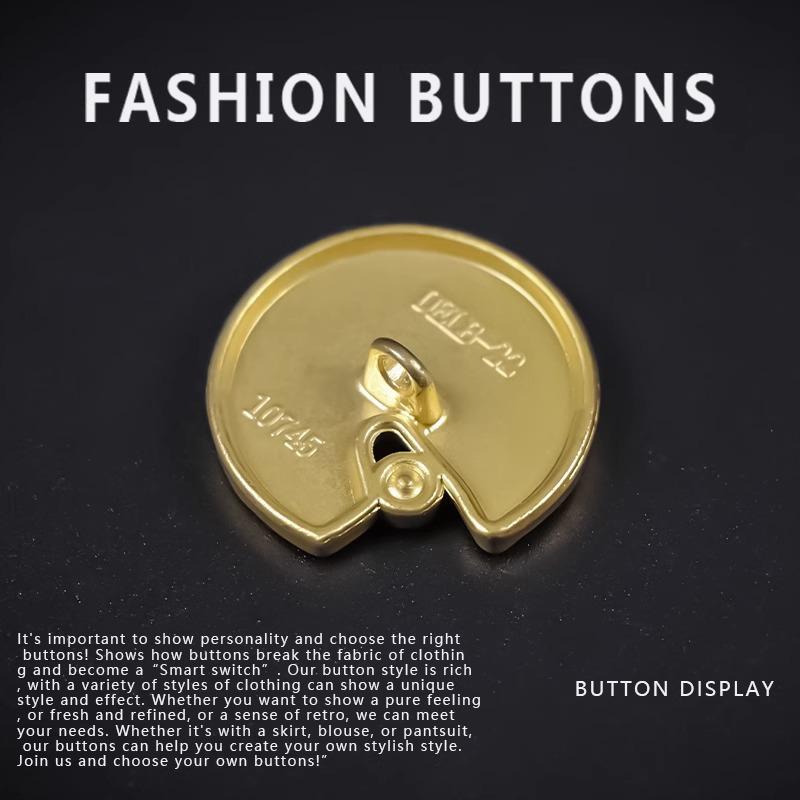 10Pcs Button High-End Delicate Cashmere Coat Shirt Top Suit Sweater Cardigan Metal Big Button