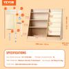 4-Tier Kids Wooden Bookshelf, Six-Layer Sling Bookcase, Baby Storage Book Rack, Book Toy Organizer Cabinet, for Kids Room, Playroom, Kindergarten,