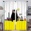 KumamonS Home Interior Curtains 2 Pieces Window Curtain for Room 2 Panel Halloween Decoration Partition Shades Living Kitchen