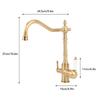 2 Handle Bathroom Faucet Bathroom Faucet Brass Rotatable 2 Handle Antique Sink Faucet Basin Mixer Tap for Lavatory Sink Vanity