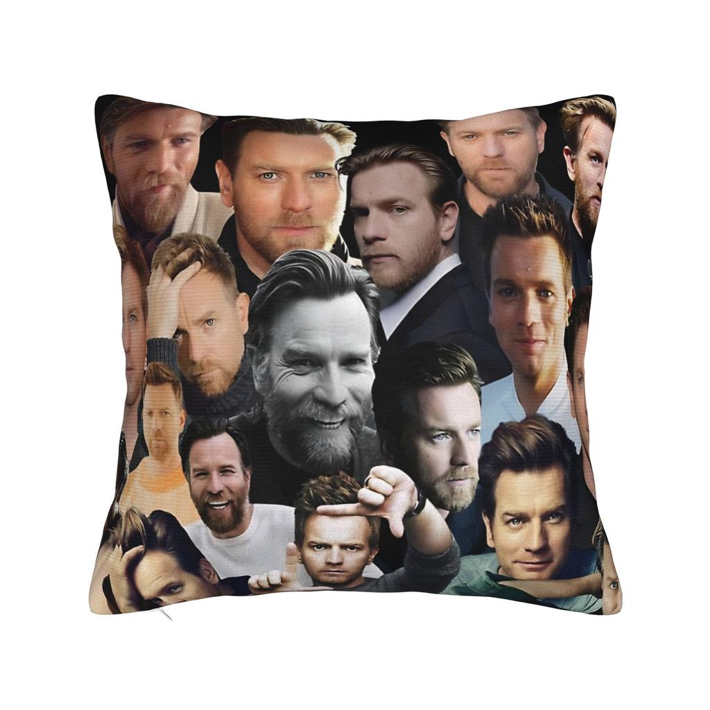 Ewan McGregor jako Ježíš Veselé Velikonoce Povlak na polštář Měkký povlak na polštář Potah na polštář Retro Trendy povlaky na polštář do obývacího pokoje Židle