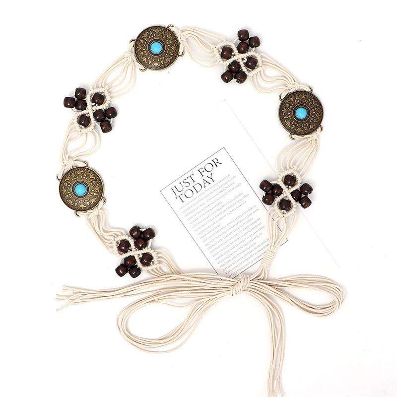 Bohemian Woven Hemp Rope Belt for Women Summer Casual Decorative Thin Waist Belt Multiple Color Options
