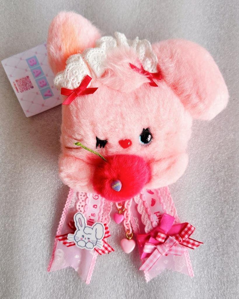 [USED] a.tan Rabbit Artist Wool Felt Teddy Bear Handmade Plush Toy