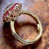 1Pc Fashionable Pomegranate Ring, Inlaid with Synthetic Zircon, Simple Style Multi-functional Ring