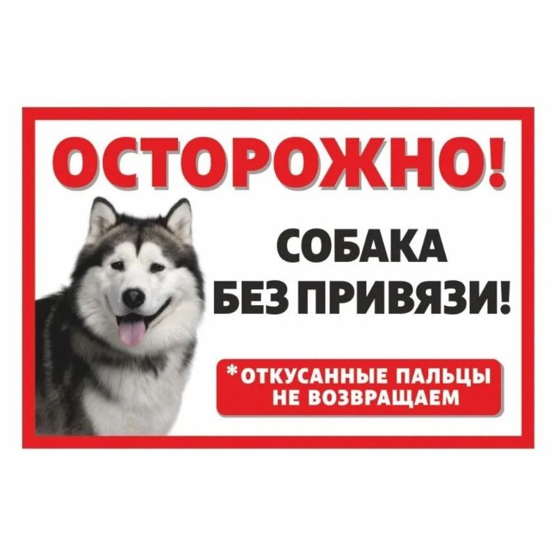 Funny Loose Dog Warning Sign, Humor Fence Plaque