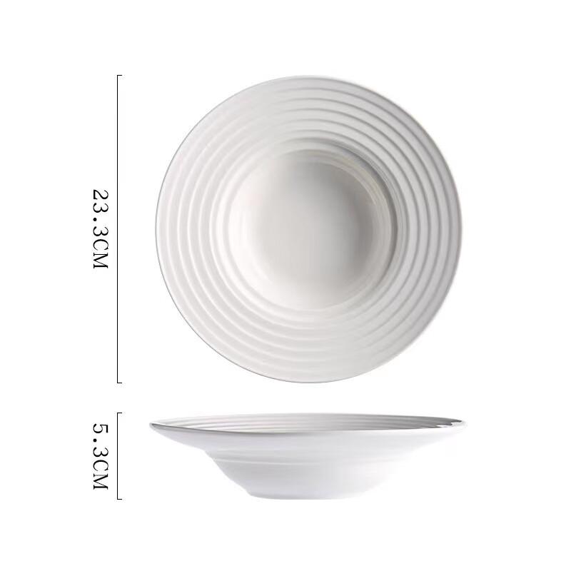 Chefwanyao Ceramic Straw Hat Deep Plate