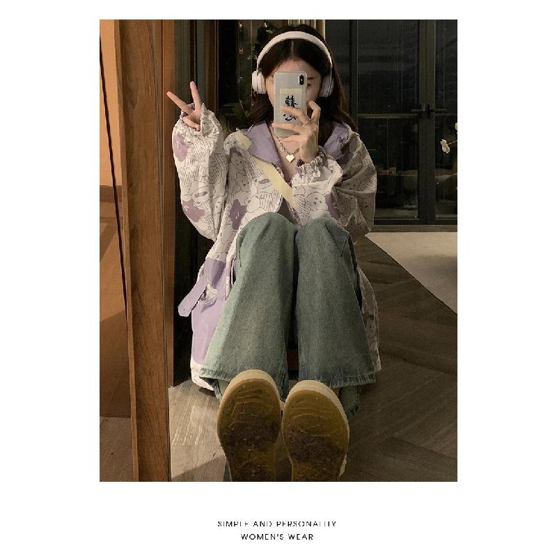 Girl in a reversible jacket2026New Spring and Autumn Thin Casual Jacket, Windbreaker