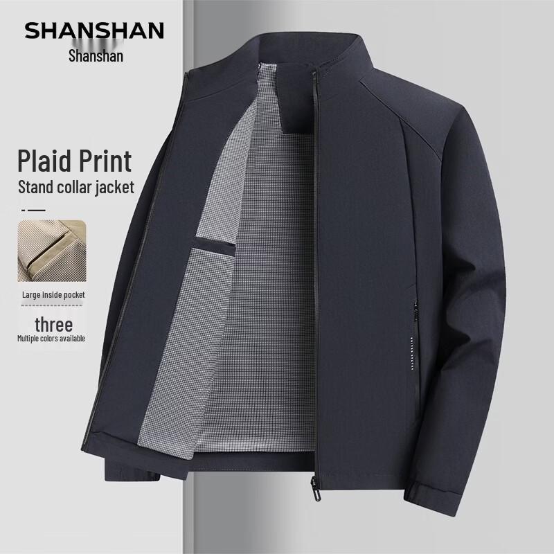 SHANSHAN Men s Business Casual Stand Collar Jacket XL