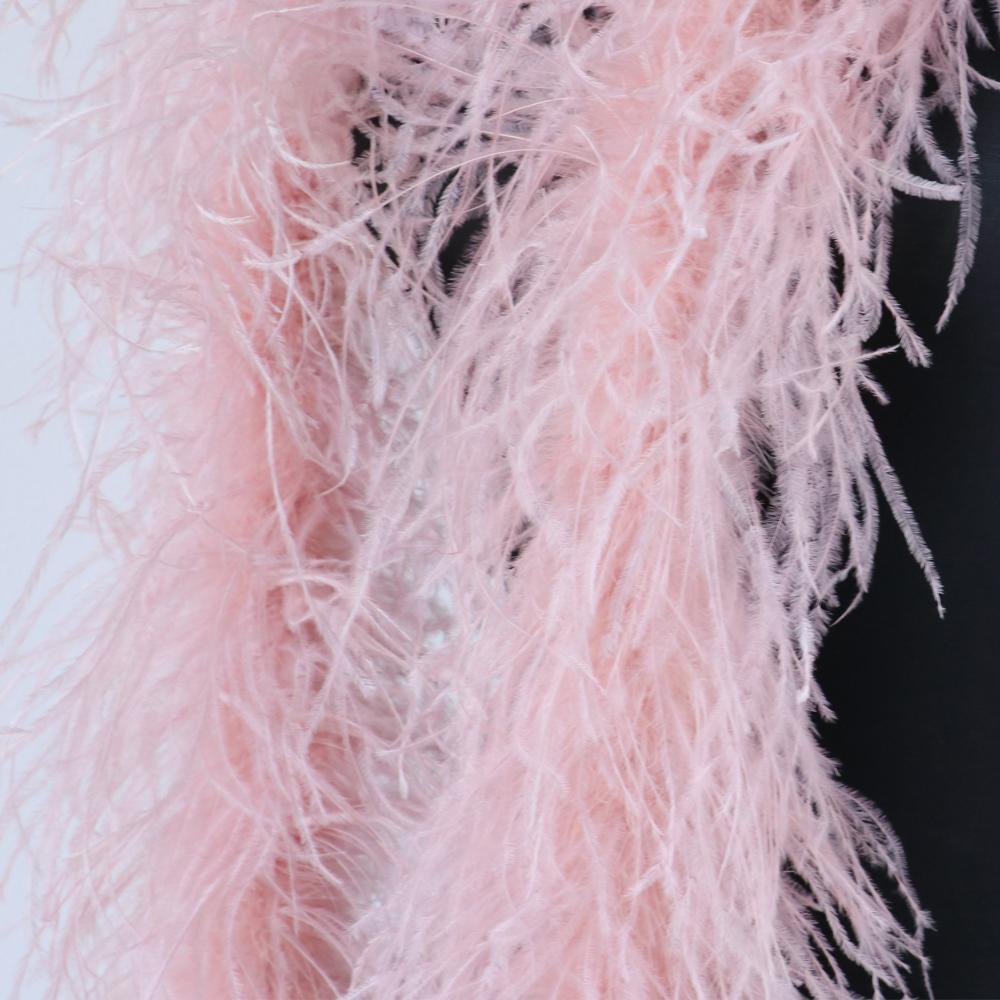 2 Meters Natural Ostrich Feather Boa 6ply Ostrich Feathers Trim Shawl Dyed Various Party Clothing Decoration Plume Scarf