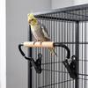With Feeding Bowls Parrot Potty Training Platform Adjustable Wooden Parrot Stand Parrot Perch