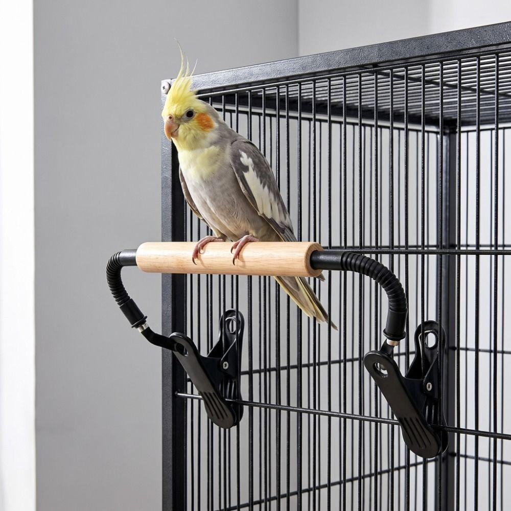 Adjustable Bird Perch Stand Clip-On Training Bird Stand Parrot Potty Training Platform Training