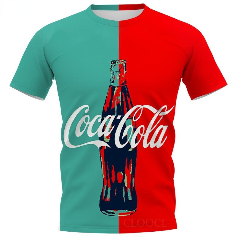 CLOOCL Coca Cola T-Shirt Harajuku Felpe Pullovers Stampa 3D Estate Uomo Top  acquista in modo economico — spedizione gratuita, recensioni reali con foto  — Joom