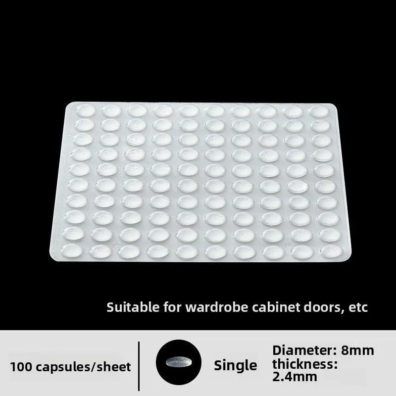 

100PcsNew soft Silicone Rubber Anti Slip Bumpers Feet Pads Damper Buffer Cabinet Bumpers Silicone Furniture Pads Drawer Door Pad