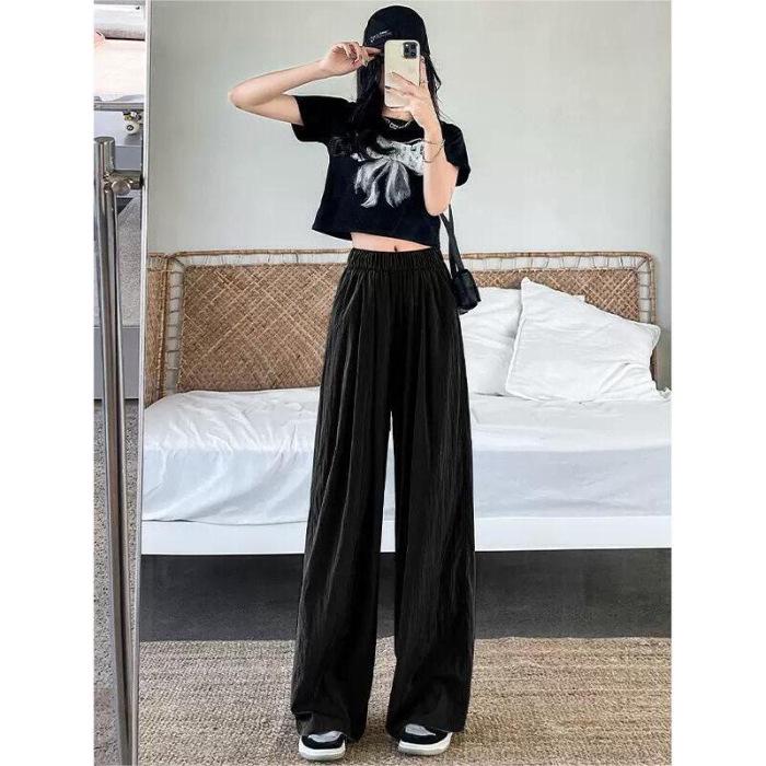 Southeast Asian Cotton & Linen Wide-Leg Lazy Summer Pants