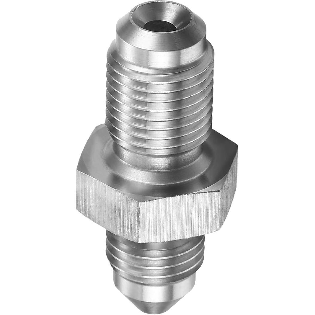 3AN Male to M10x1.0 Male Inverted Flare Stainless Steel Brake Adapter Fitting Connector(4pcs)