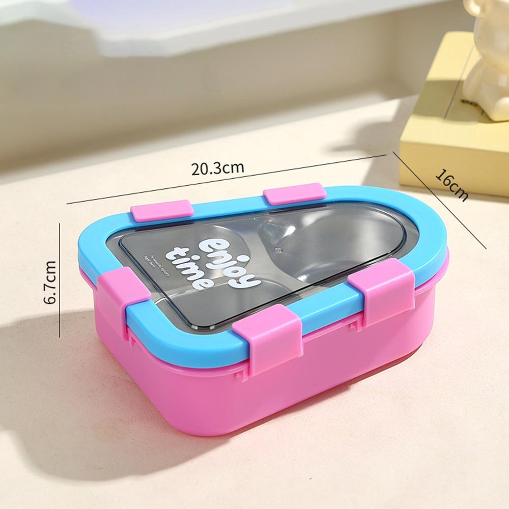 Triangle Thermal Lunch Box Divided Compartments Food Container Portable Insulated Bento Box  Picnic