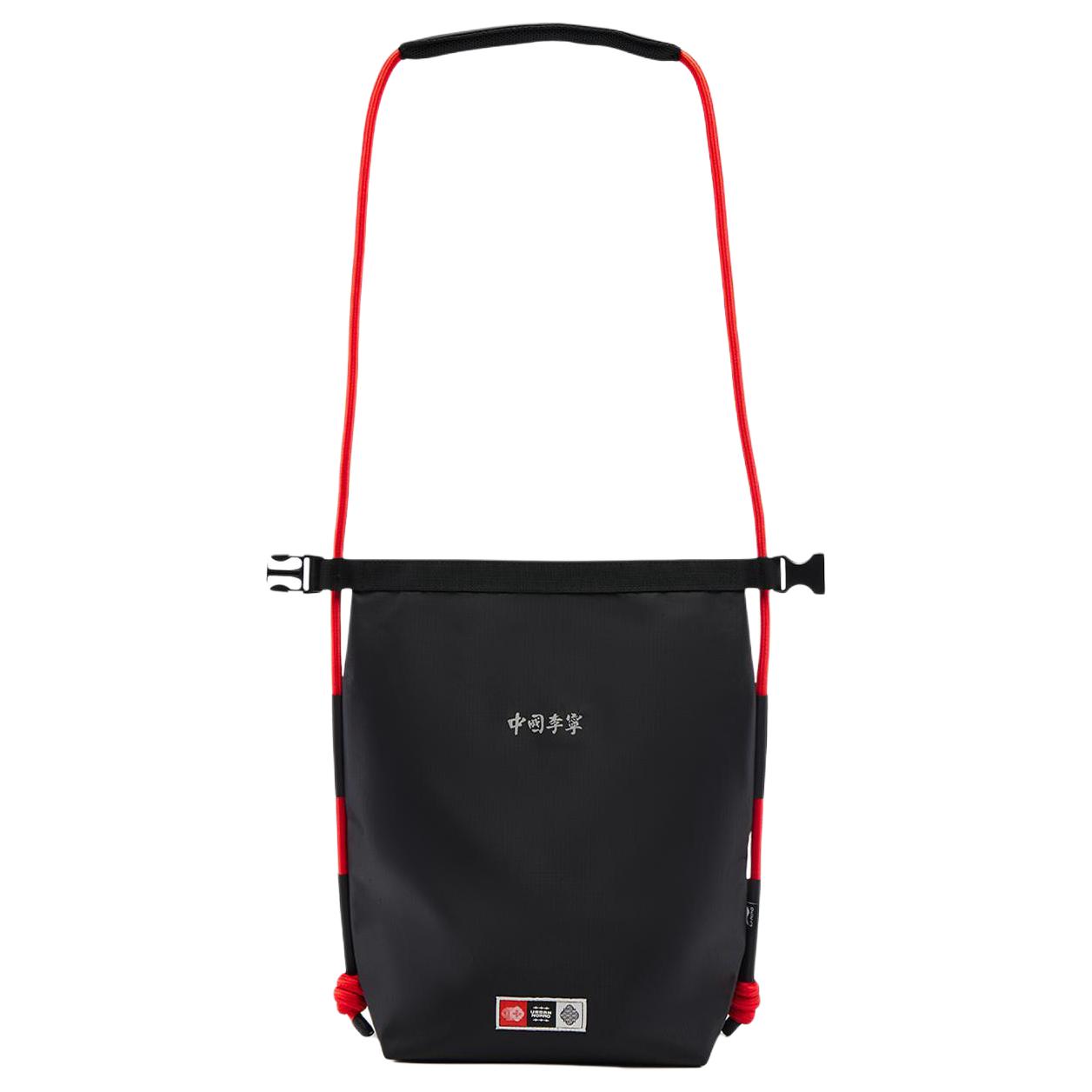 Li Ning Reflective Logo Nylon Shoulder Crossbody Bag Unisex bags Black ABDV189-1 Black