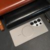 Carbon Fiber Texture Ultrathin Case for Samsung Galaxy S25 Plus Ultra for Magsafe Alloy Lens Wireless Charging Hard PC Cover