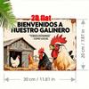 Spanish Chicken House Metal Sign 2D Farm Wall Art for Home Decor Garden Ranch Gift